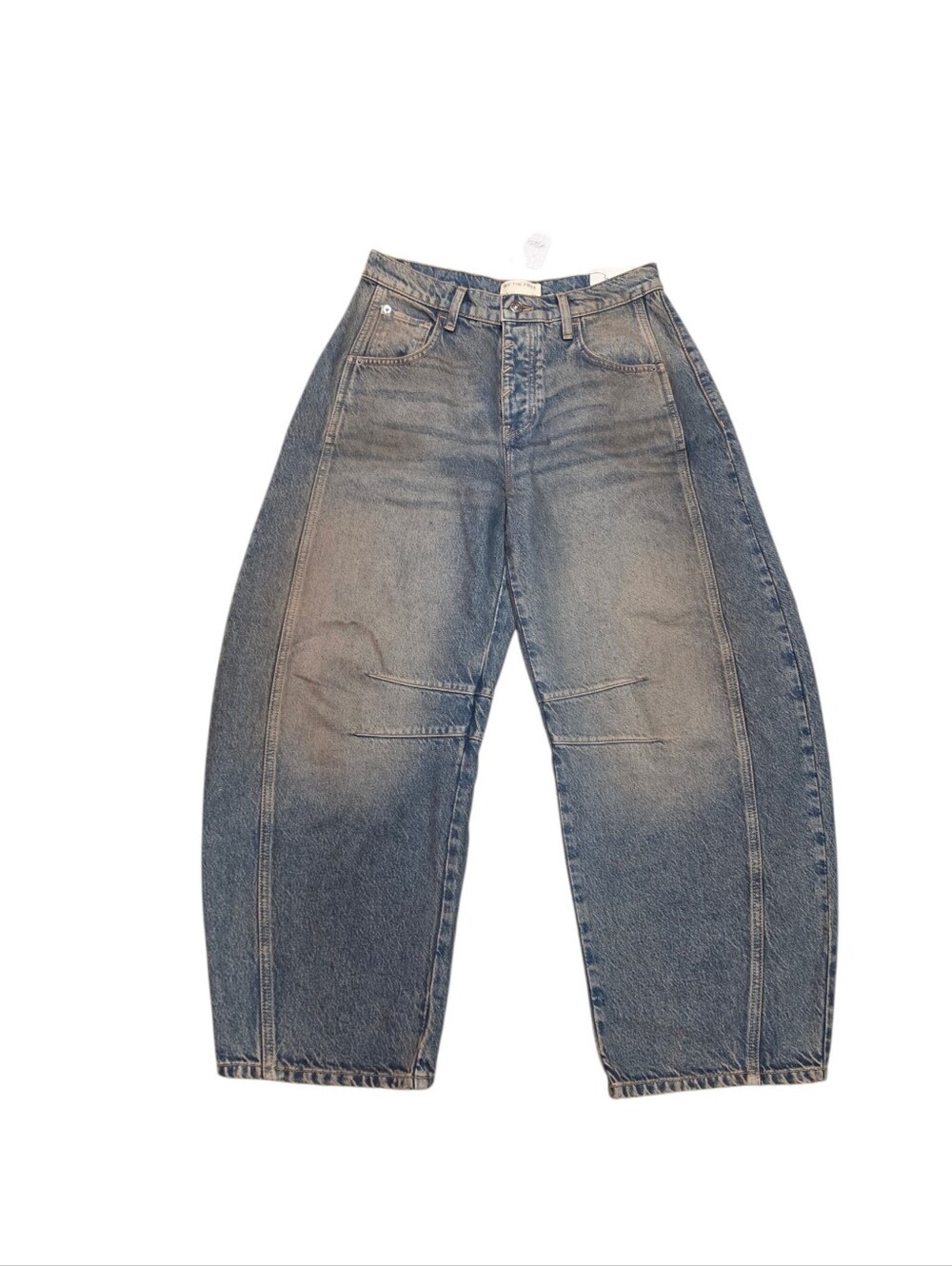 We The Free Good Luck Mid Rise Barrel Jeans Color Lost In The Desert